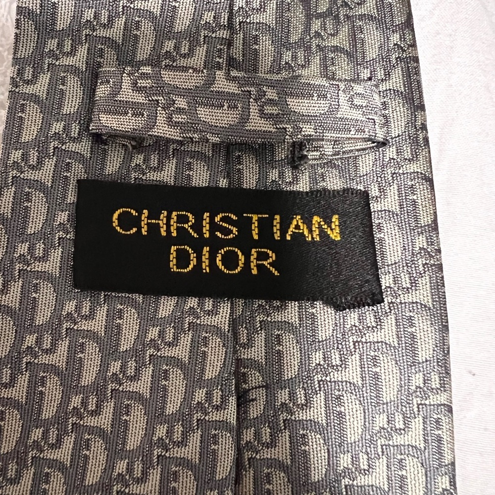 Dior Gray Monogram Tie